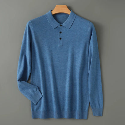 MERINO WOOL POLO KNIT