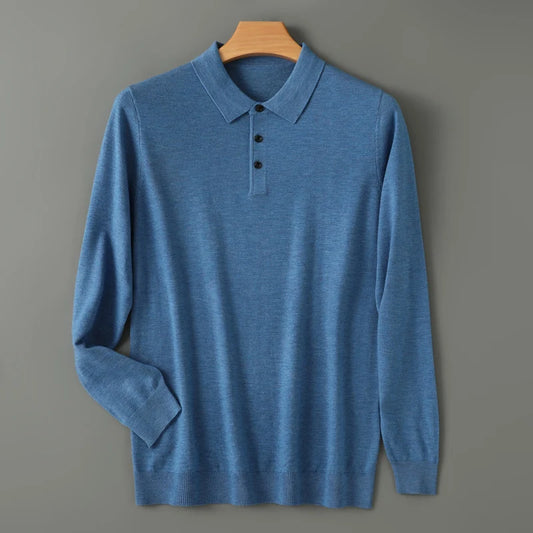 MERINO WOOL POLO KNIT