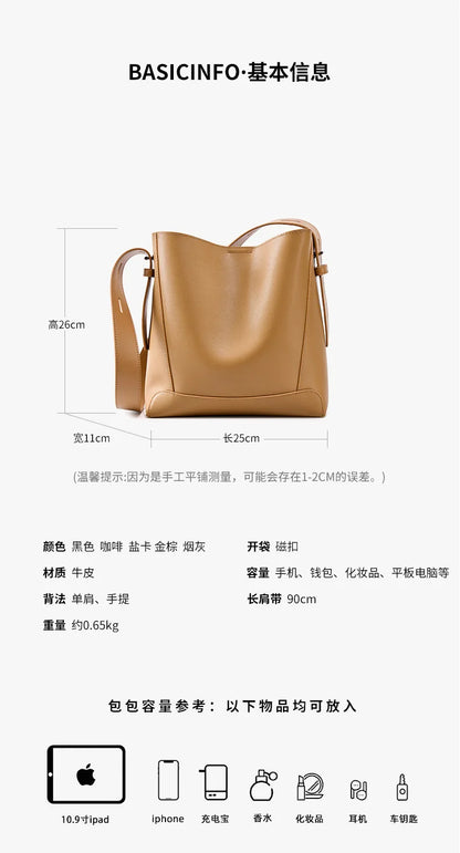 CLARISSA LEATHER TOTE BAG