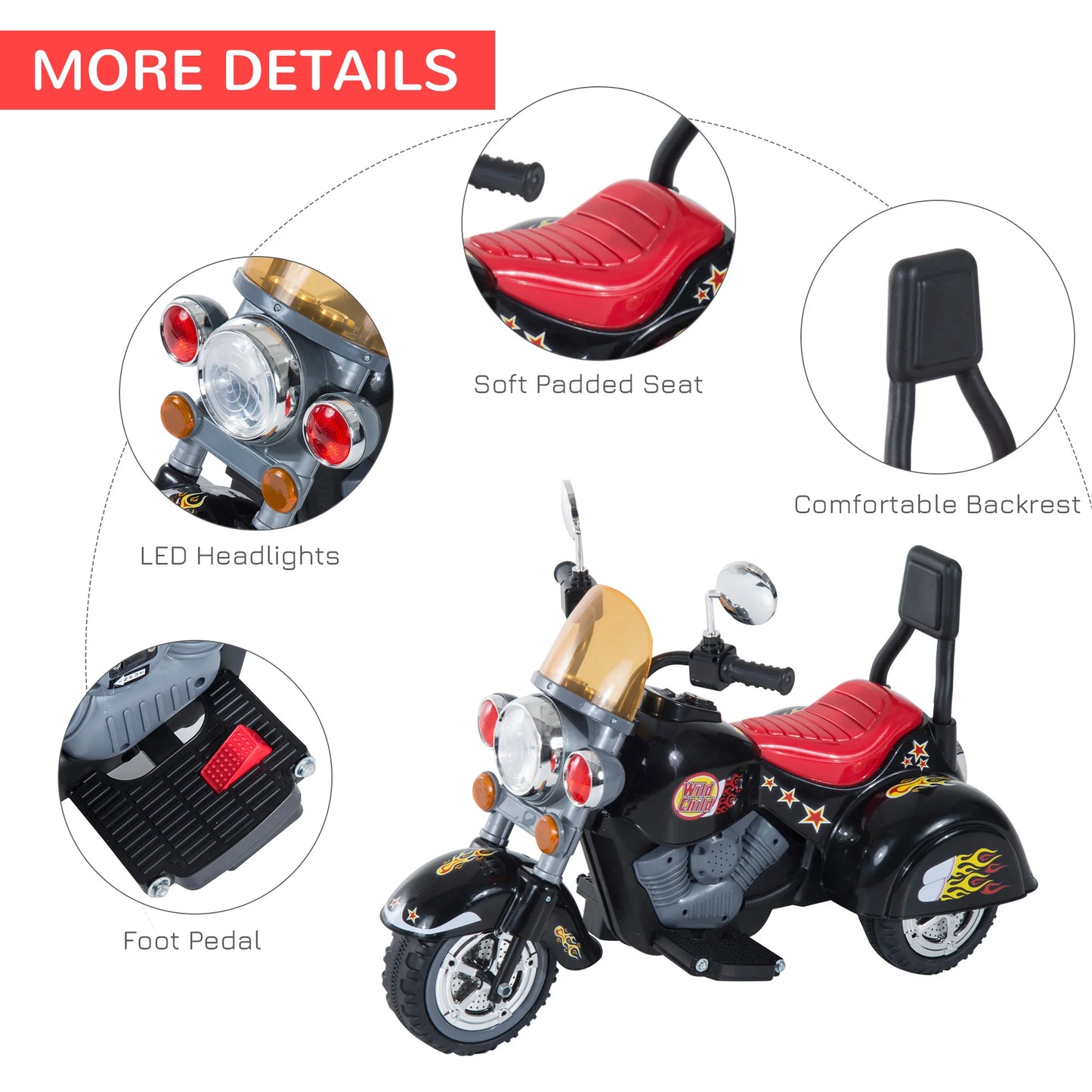 MotoCruze 6V Kids Ride-On Motorbike
