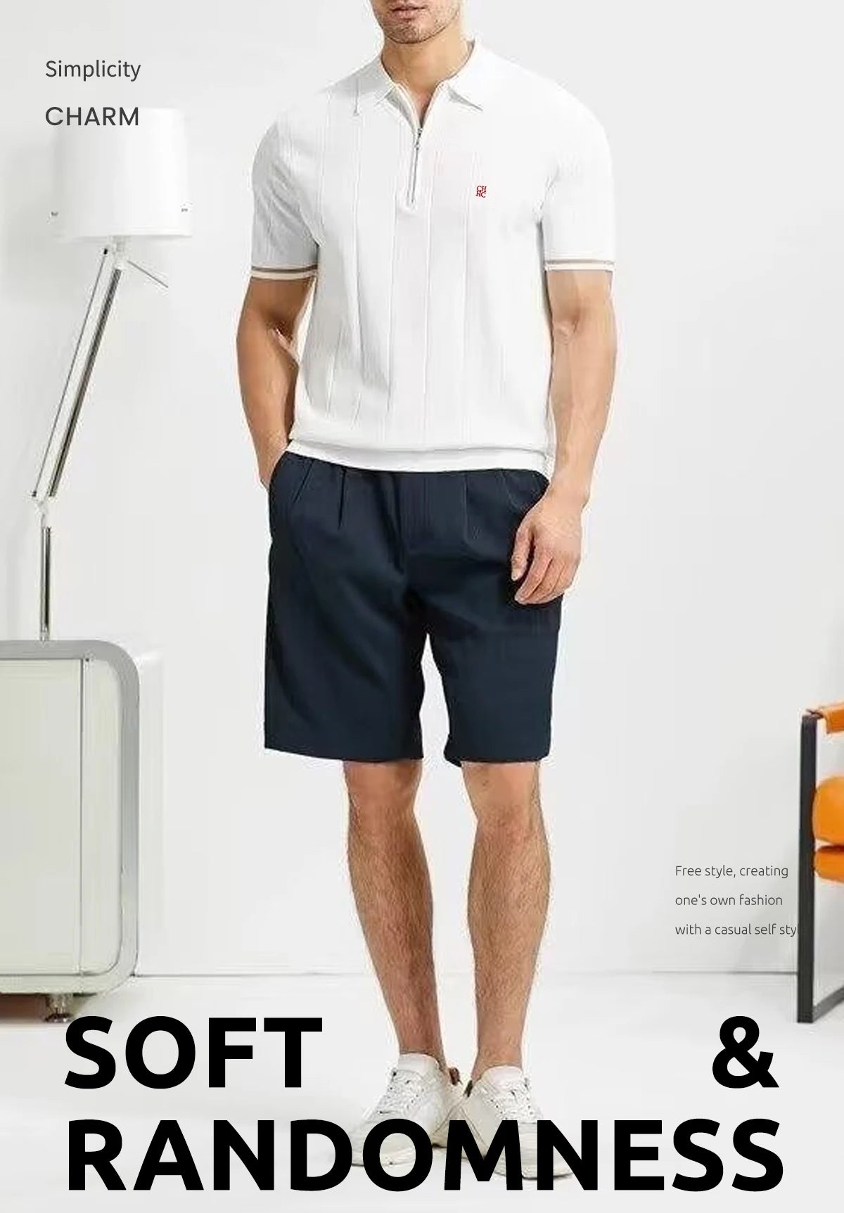 ECHO RIBBED POLO