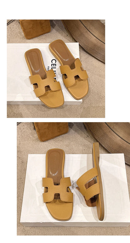 KATE LATEX FLAT SANDALS