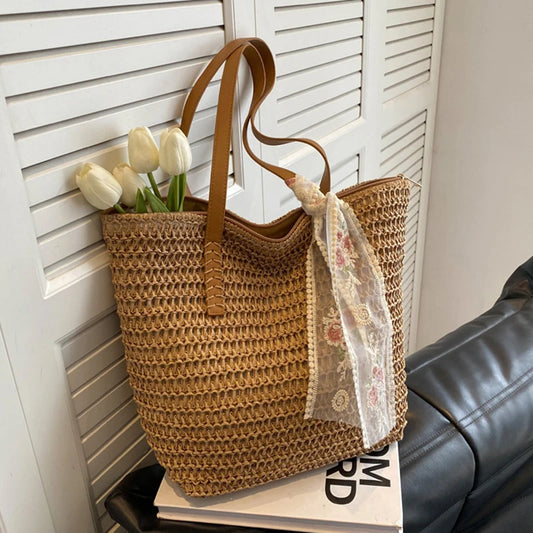 THE HAMPTONS WOVEN TOTE