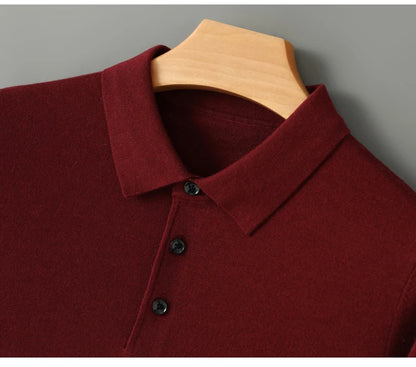 MERINO WOOL POLO KNIT