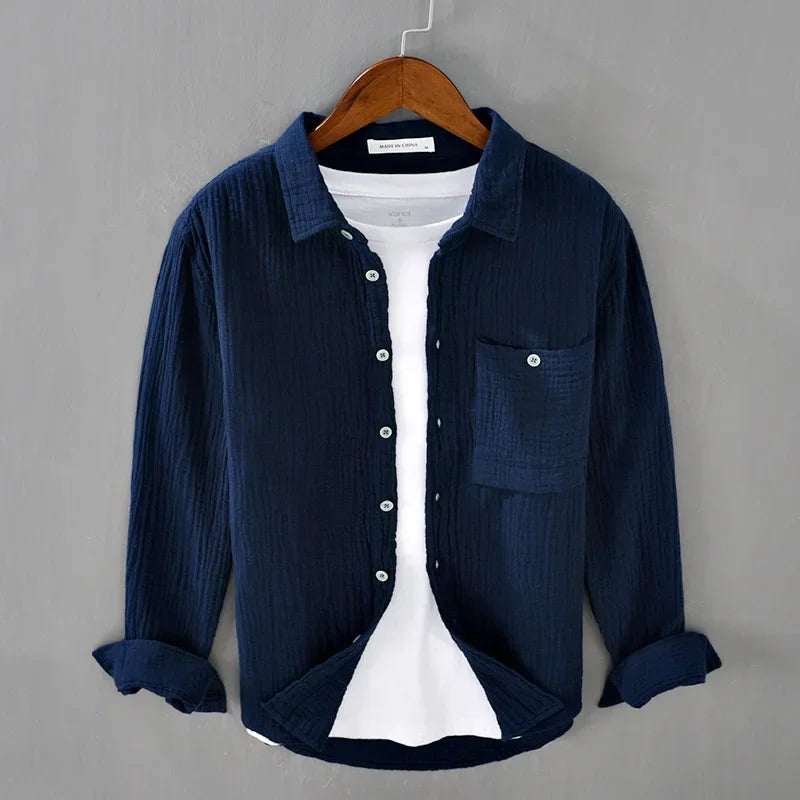 HENRY GAUZE COTTON SHIRT
