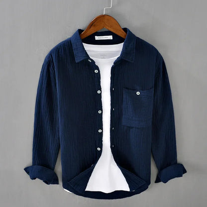 HENRY GAUZE COTTON SHIRT