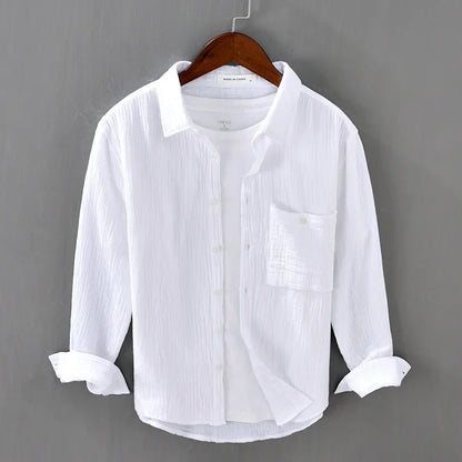 HENRY GAUZE COTTON SHIRT