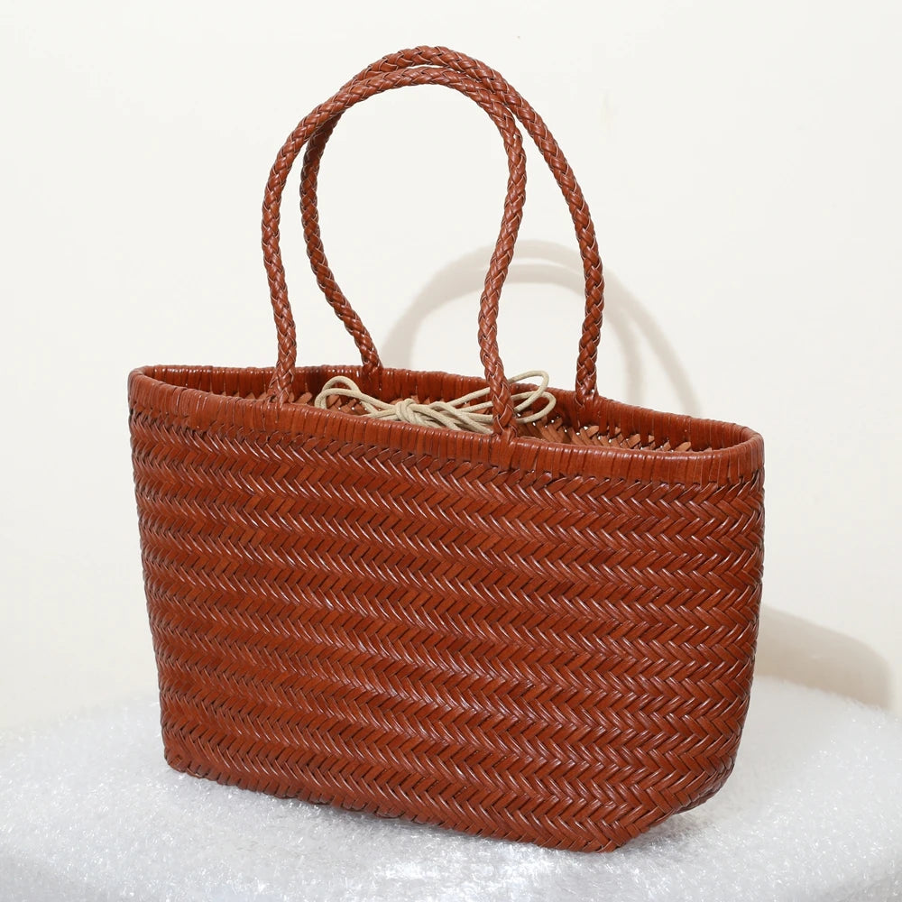 Charlotte Woven Cowhide Tote