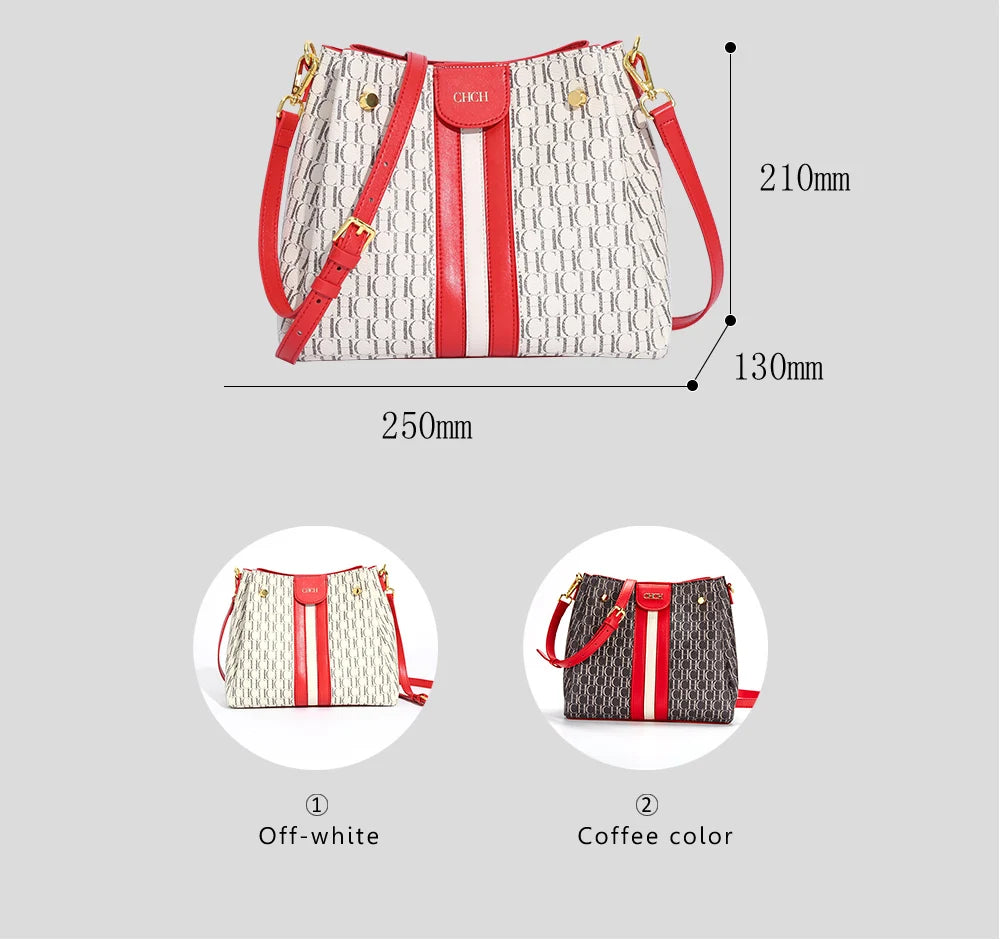 EMILY SPLICING SHOULDER BAG