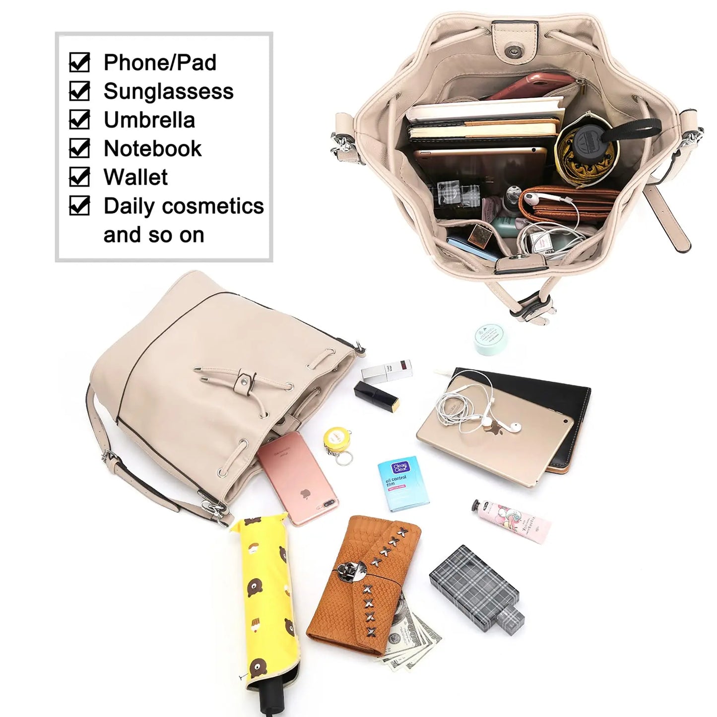 TEALA COMPACT BUCKET BAG