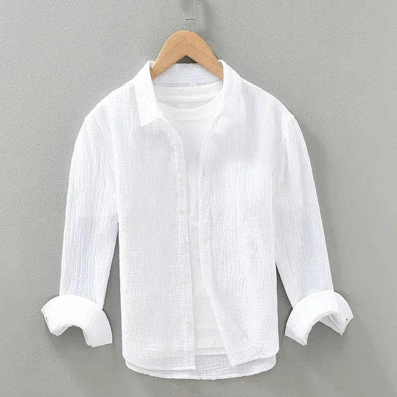HENRY GAUZE COTTON SHIRT