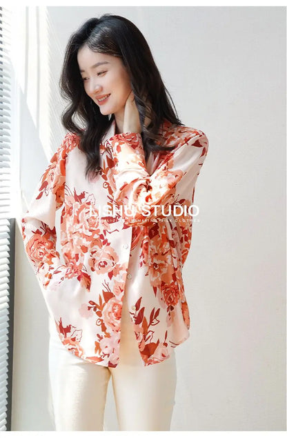 Elegant Floral Print Blouse