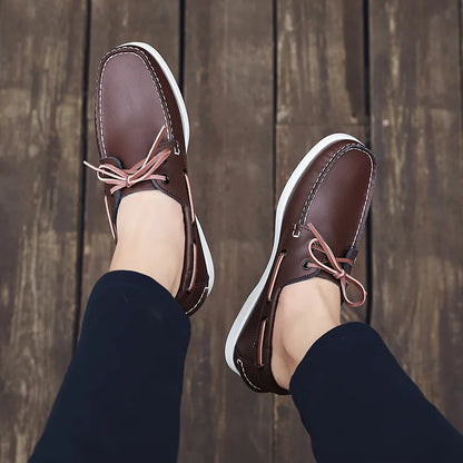 OLIVER LEATHER MOCCASIN SNEAKERS