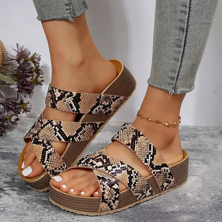 Luna Cross Slide Sandals