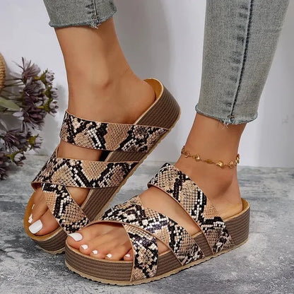 Luna Cross Slide Sandals