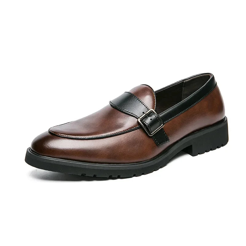 Theo Crest Leather Loafers
