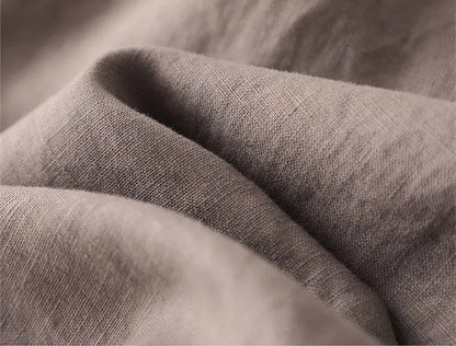 COTTON LINEN STRAIGHT BEACH PANTS