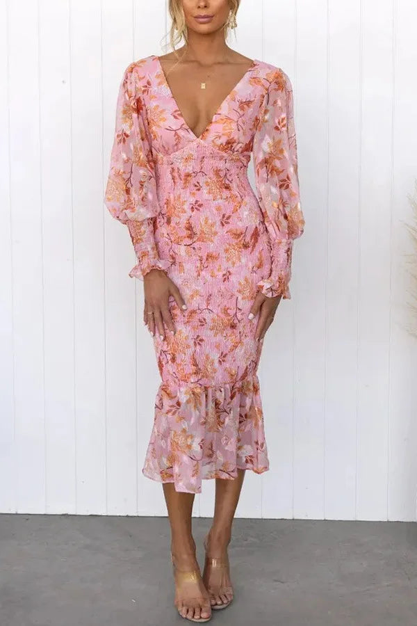 NOVA™ BLOOM ELEGANCE MIDI DRESS