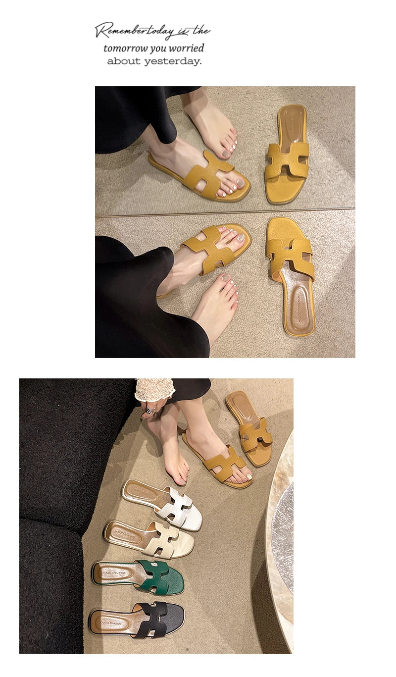 KATE LATEX FLAT SANDALS