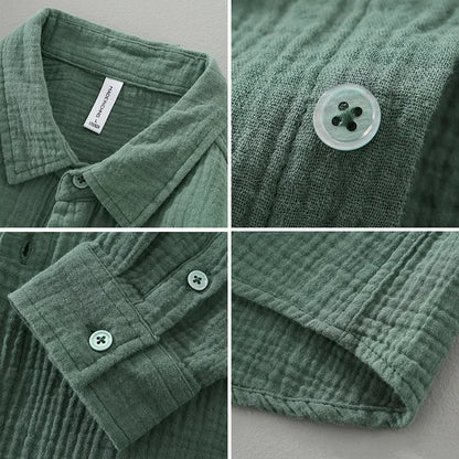 HENRY GAUZE COTTON SHIRT
