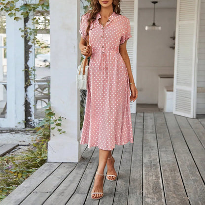 The Portofino Polka Dot Midi Dress