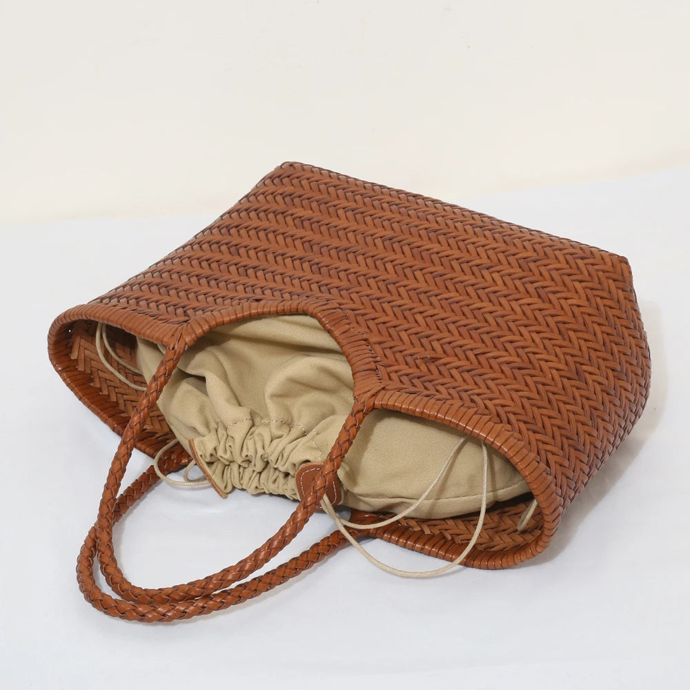 Charlotte Woven Cowhide Tote