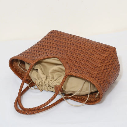 Charlotte Woven Cowhide Tote