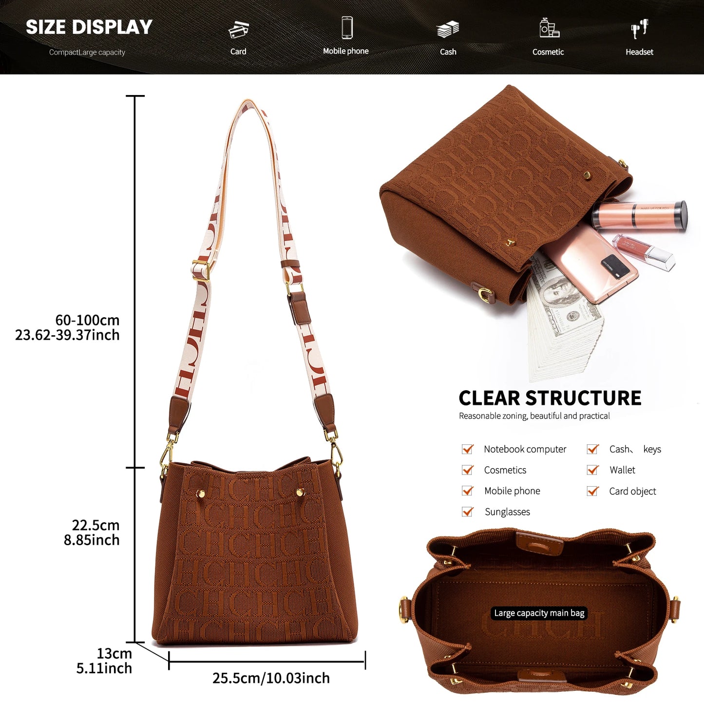 GEORGIA LETTER SHOULDER BAG