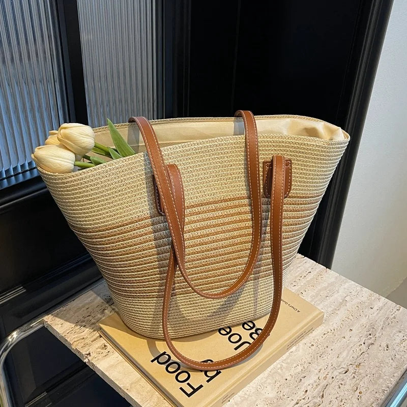 ADWOA STRAW SHOULDER BAG