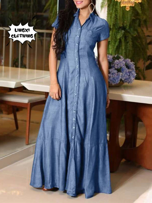  DenimGrace Shirt Dress