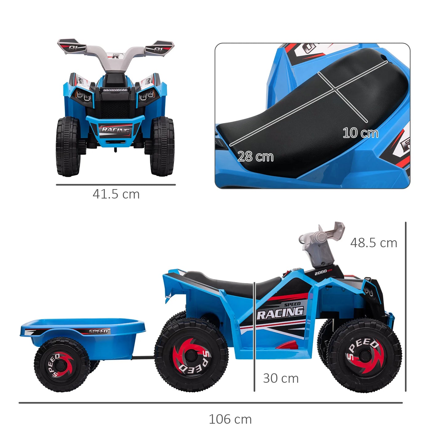 Prymee™ MiniRider Electric Quad with Trailer