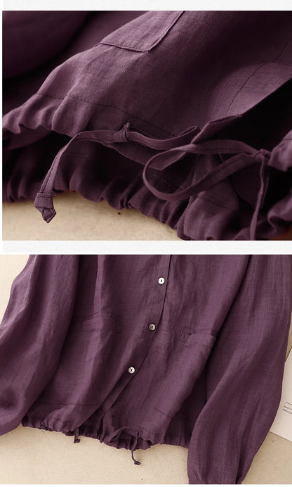 MIRA LINEN HOODIE