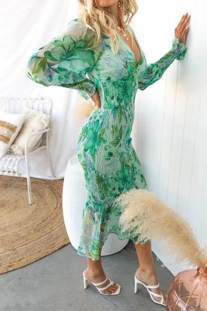 NOVA™ BLOOM ELEGANCE MIDI DRESS