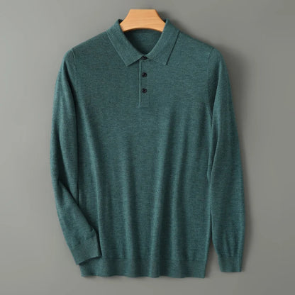 MERINO WOOL POLO KNIT