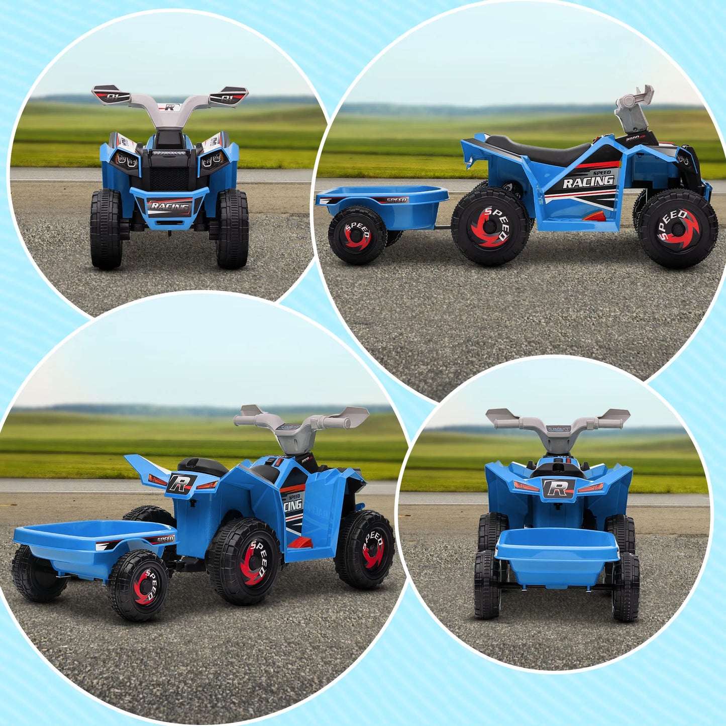 Prymee™ MiniRider Electric Quad with Trailer