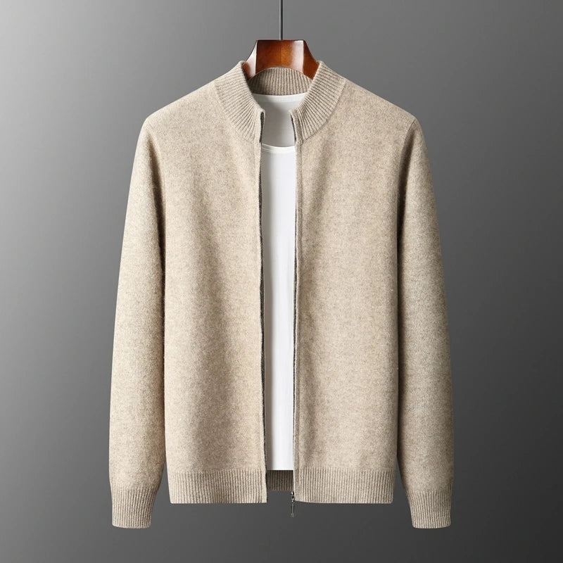 ALPINE ZIP MERINO WOOL CARDIGAN