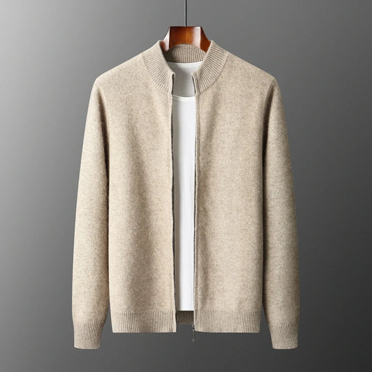 ALPINE ZIP MERINO WOOL CARDIGAN