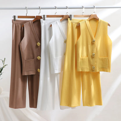 VICTORIA V-NECK VEST SET