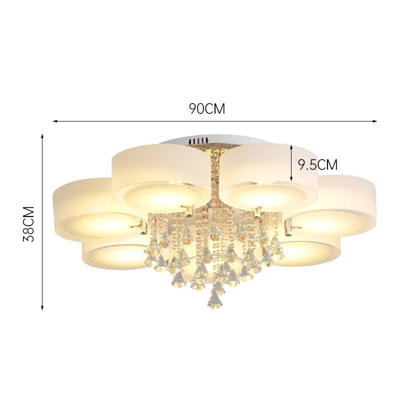 LumaBloom Crystal Ceiling Light
