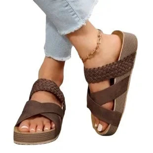 Luna Cross Slide Sandals