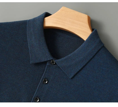 MERINO WOOL POLO KNIT