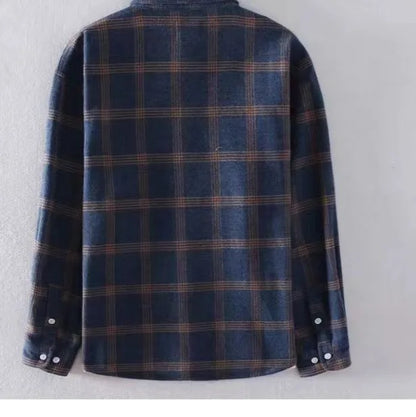 HENRY PLAID ZIPPER SHIRT