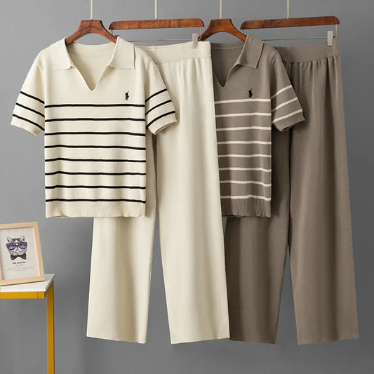 OLIVIA STRIPED KNIT SET
