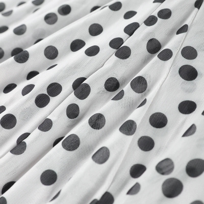 POLKA DOT BACKLESS A-LINE DRESS