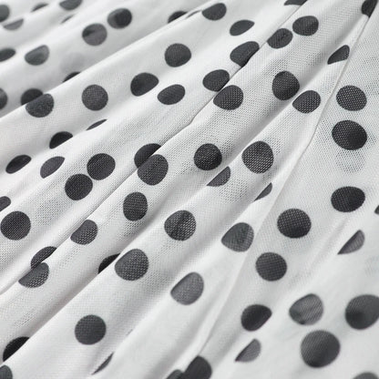 POLKA DOT BACKLESS A-LINE DRESS