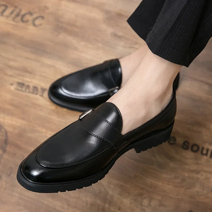Theo Crest Leather Loafers