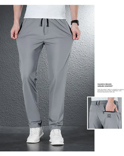 James Ice Silk Casual Pants