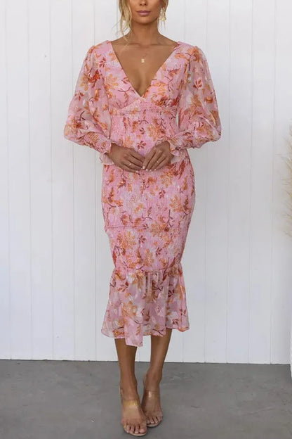 NOVA™ BLOOM ELEGANCE MIDI DRESS
