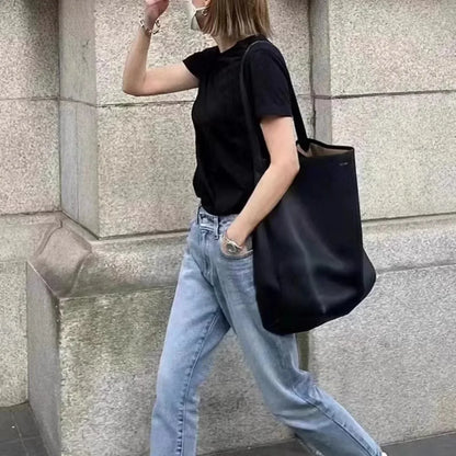 EMILIA LEATHER BUCKET TOTE