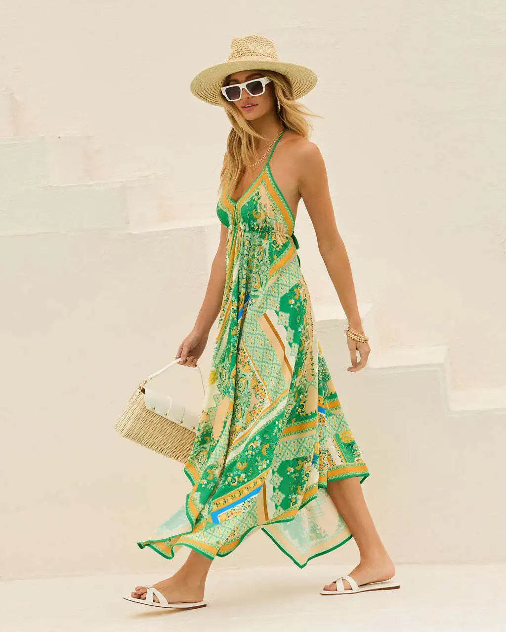 ISABELLE BOHO FLORAL MAXI DRESS